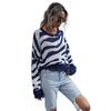 2026 Autumn/Winter Striped Round Neck Knitwear Pullover Sweater - Short Style