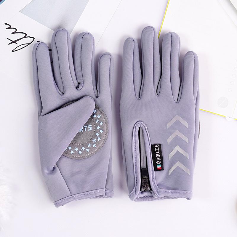 Children's Thermal Gloves Winter Middle and Older Children's Fleece Anti-skid Protection Windproof