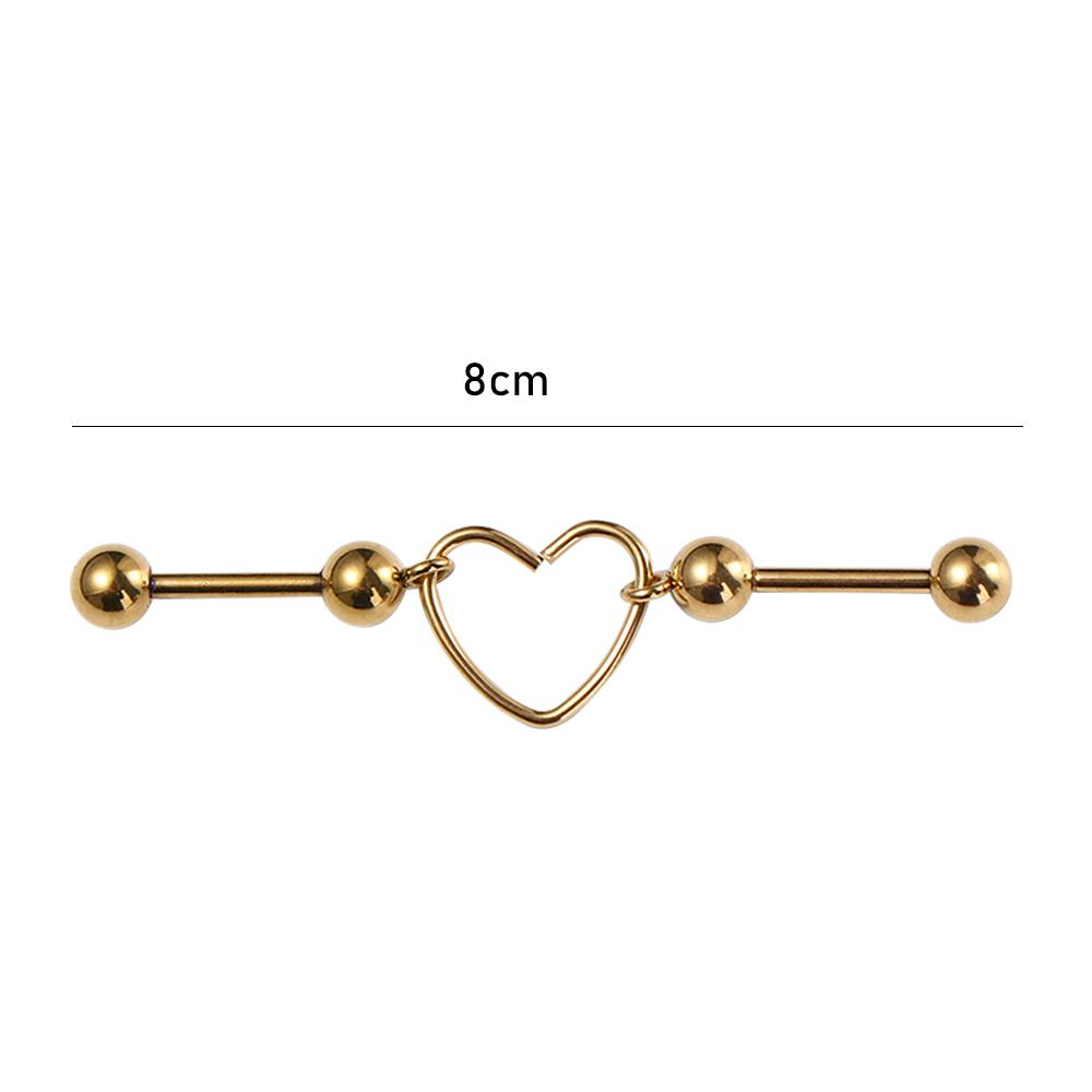 Party Lady Fashion Design Ear Bone Stud Korean Style Earring Women Earring Piercing Heart Earring