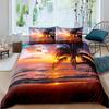 Ocean Duvet Cover Summer Beach Decor Hawaiian Vacation Style Bedding Set Tropical Nature Sea Theme Palm Trees Comforter Covers