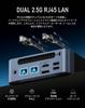 Mini PC BOSGAME E5 Windows 11 Pro AMD 5300U 8GB DDR4 RAM 256GB SSD Mini Computer 4K Triple Display USB Gen2 5 Dual LAN 3.2 Wi-Fi 2.5G
