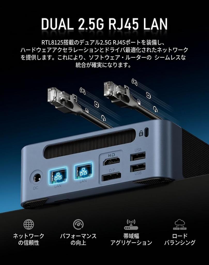 Mini PC BOSGAME E5 Windows 11 Pro AMD 5300U 8GB DDR4 RAM 256GB SSD Mini Computer 4K Triple Display USB Gen2 5 Dual LAN 3.2 Wi-Fi 2.5G