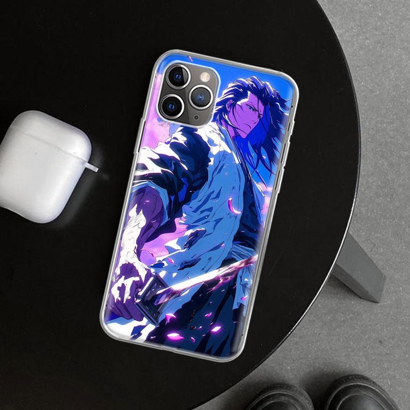 Bleach Kuchiki Byakuya Phone Case Cover for iPhone 11 12 13 Mini 14 15 Plus 16 Pro Max 17 Air 7 8 + SE Art Customized Fundas 11