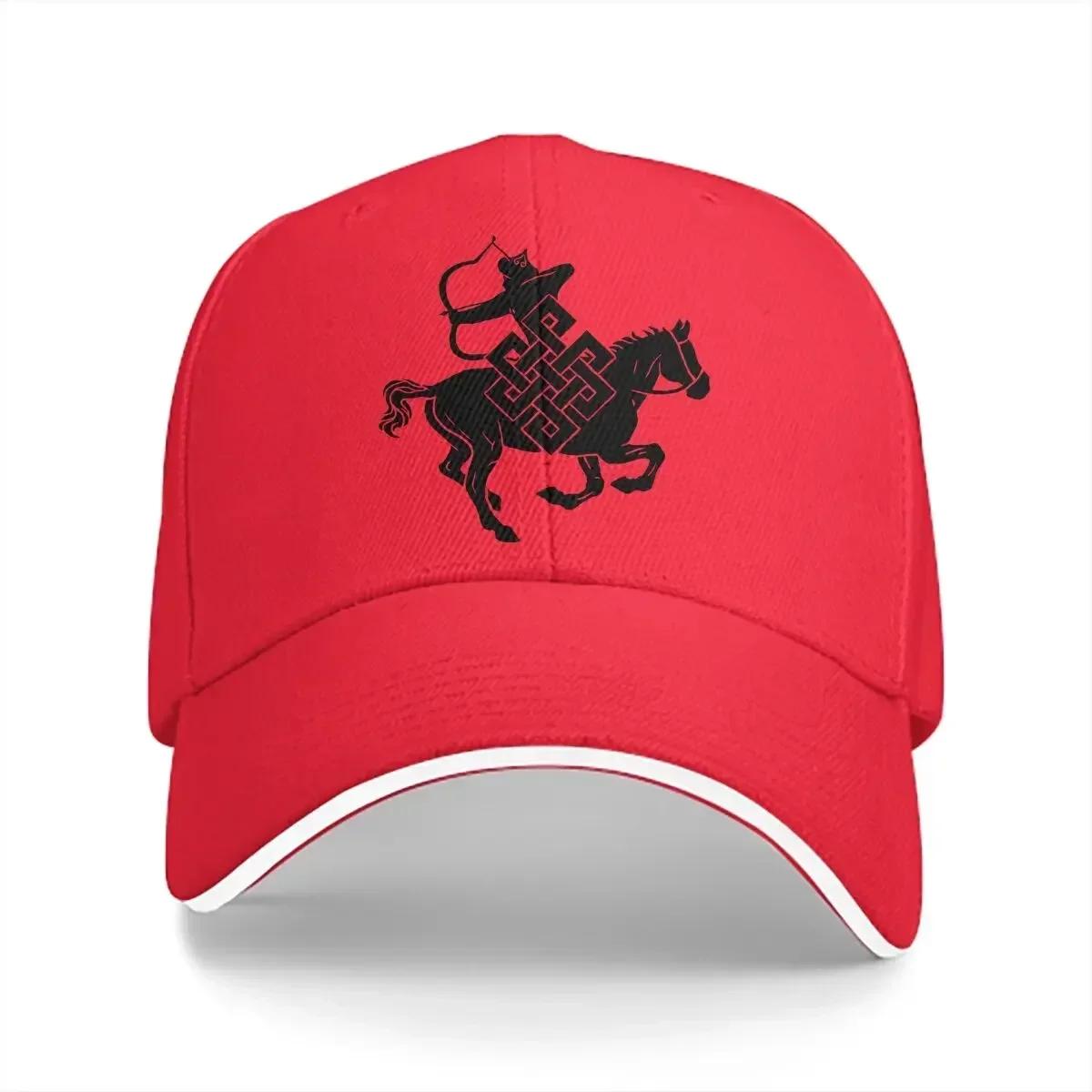 

Pure Color Dad Hats Mongolian Mounted Endless Knot Mens Hat Sun Visor Baseball Caps Archery Peaked Cap One Size