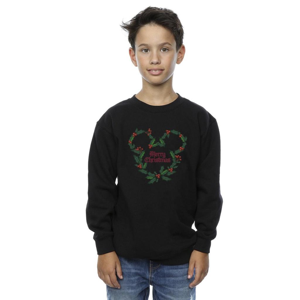 Disney Mickey Mouse Merry Christmas Holly Sweatshirt für Jungen