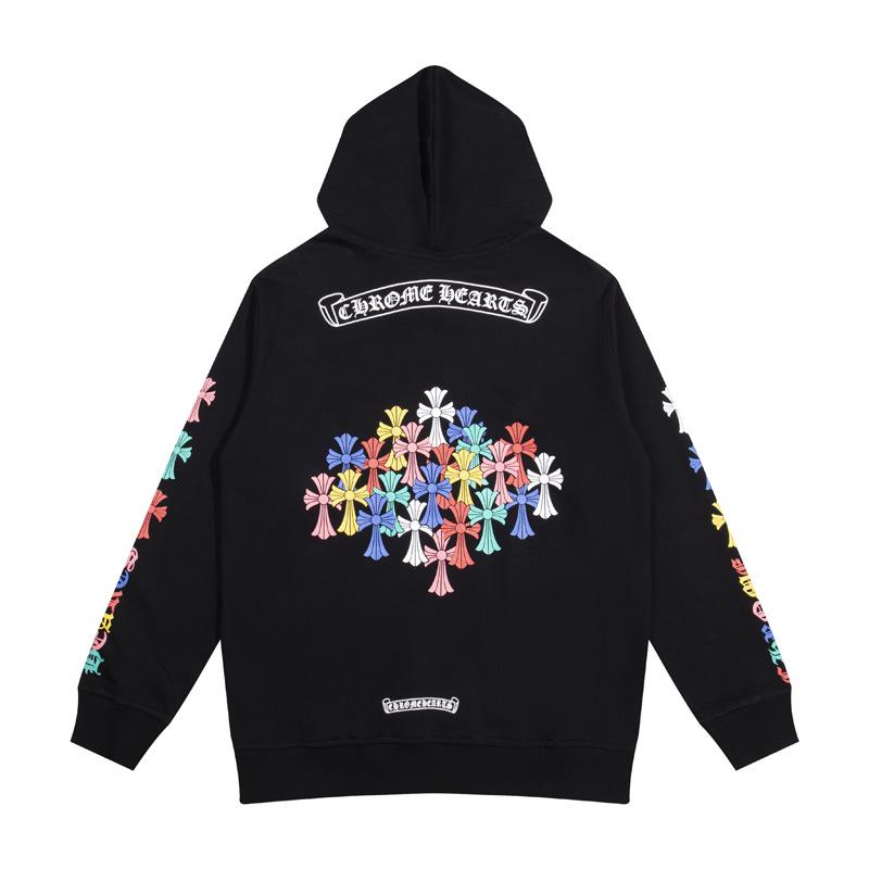 New Chrome Hearts Sanskrit Cross Cropped Hoodie