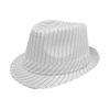 Summer Hat Top Hat Classic Jazz Style Black and White Striped Jazz Hat Men and Women Sun Hat Curled Panama