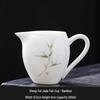 High-Grade Mutton Fat Jade Rotating Lid Bowl and White Porcelain Teapot Set