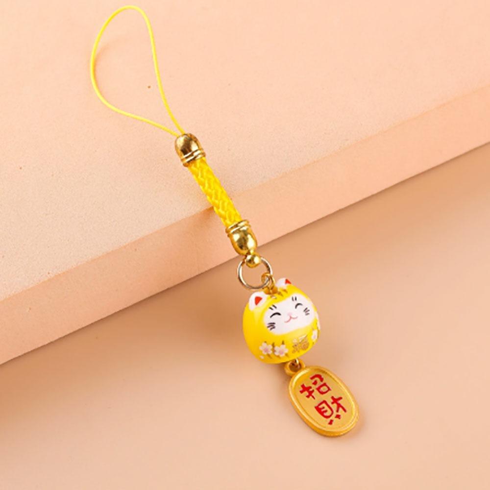Rope Decor Hang Lanyard Phone Key Strap Lucky Cat Phone Straps Bag  Accessories
