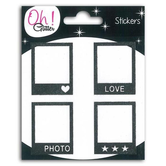 Stickers Polaroïd noirs