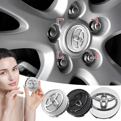 4 Pièces 56/60mm Cache-Moyeux de Roue de Voiture Cache-Moyeu Emblème Styling Pour Corolla Yaris Prius RAV4 Camry Hilux Auris Avensis Avalon