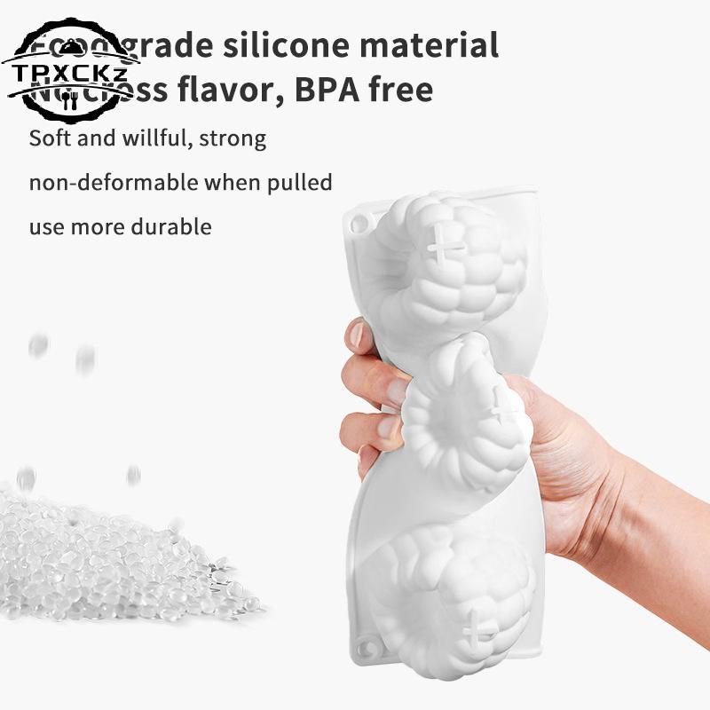6 Cavity Raspberry Mousse Cake Baking Mold Fruit Shaped Dessert Silicone Mold For Chocolate Pudding Decorating Tools 1PC