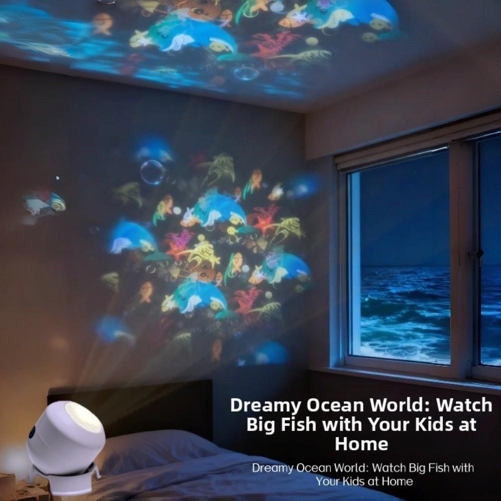 Ocean Christmas Projector Light Snowflakes Indoor Ambient Lamp Night Light  for Bedrooms