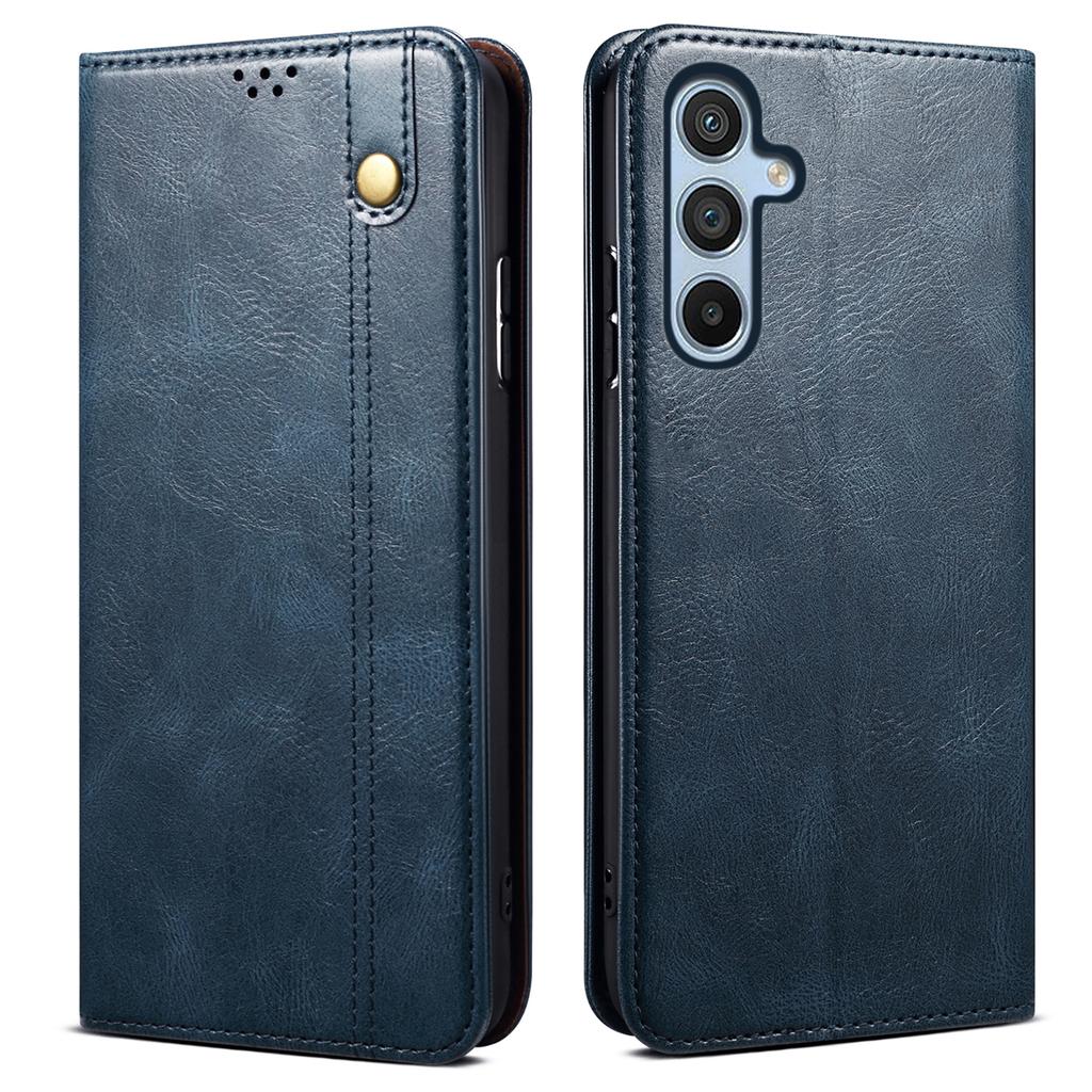 For Samsung Galaxy A54 5G PU Leather Phone Wallet Case Waxy Crazy Horse Texture Stand Cell Phone Cover