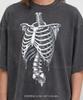 Dripping Skeleton Spine Comfort Colors® Tshirt, Grunge Goth Melting Ribcage Faded Tees, Alt Y2K Streetwear Spooky Retro Anatomy Gift,