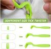 4pcs Flea Remover Hook Tick Removal Tweezer Ticks Pull Pet Cat Dog Accessaries Scratching Extractor Mite Tweezers Comb Louses P