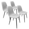 Sillas Comedor Nórdicas Pack 4 | Tela Resistente | Patas Metálicas | Gris