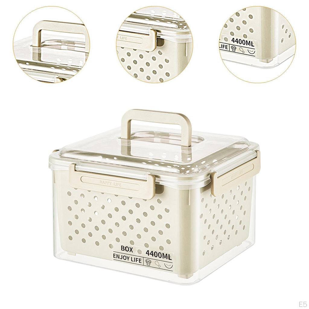 Fridge Storage Container for Fruits and Vegetables, Airtight Bin Produce