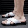 Fashion Men's Slippers Summer 2025 Large Size Outdoor Beach Casual Sandals Trend Men Shoes Flat Non-slip Comfortable Shoes Zapatillas