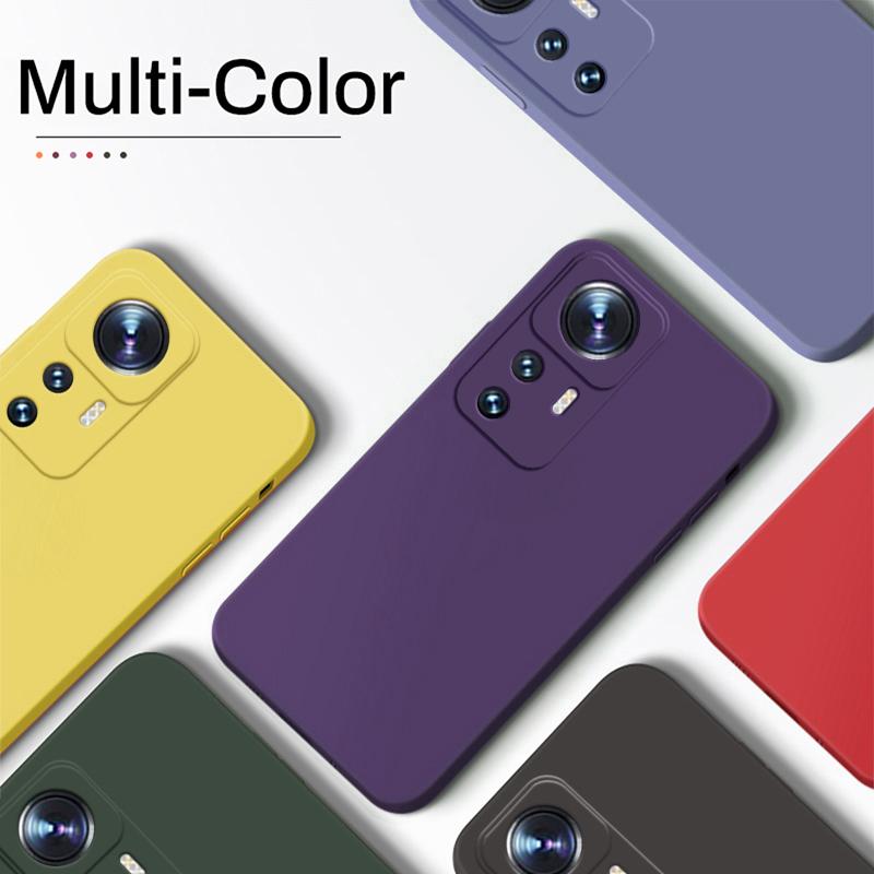 For For Xiaomi 12T Pro Case Square Liquid Silicone Camera Lens Protector Soft Cover For Xiaomi Mi 12T 12 T Pro Mi12t Pro Phone Cases