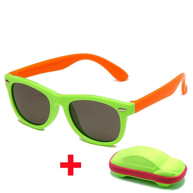Baby Silicone Sunglasses With Glasses Box  Boys Girls Outdoor Goggles Sun Glasses Ac Lens Safety Glasses And Cases Gift For Kids