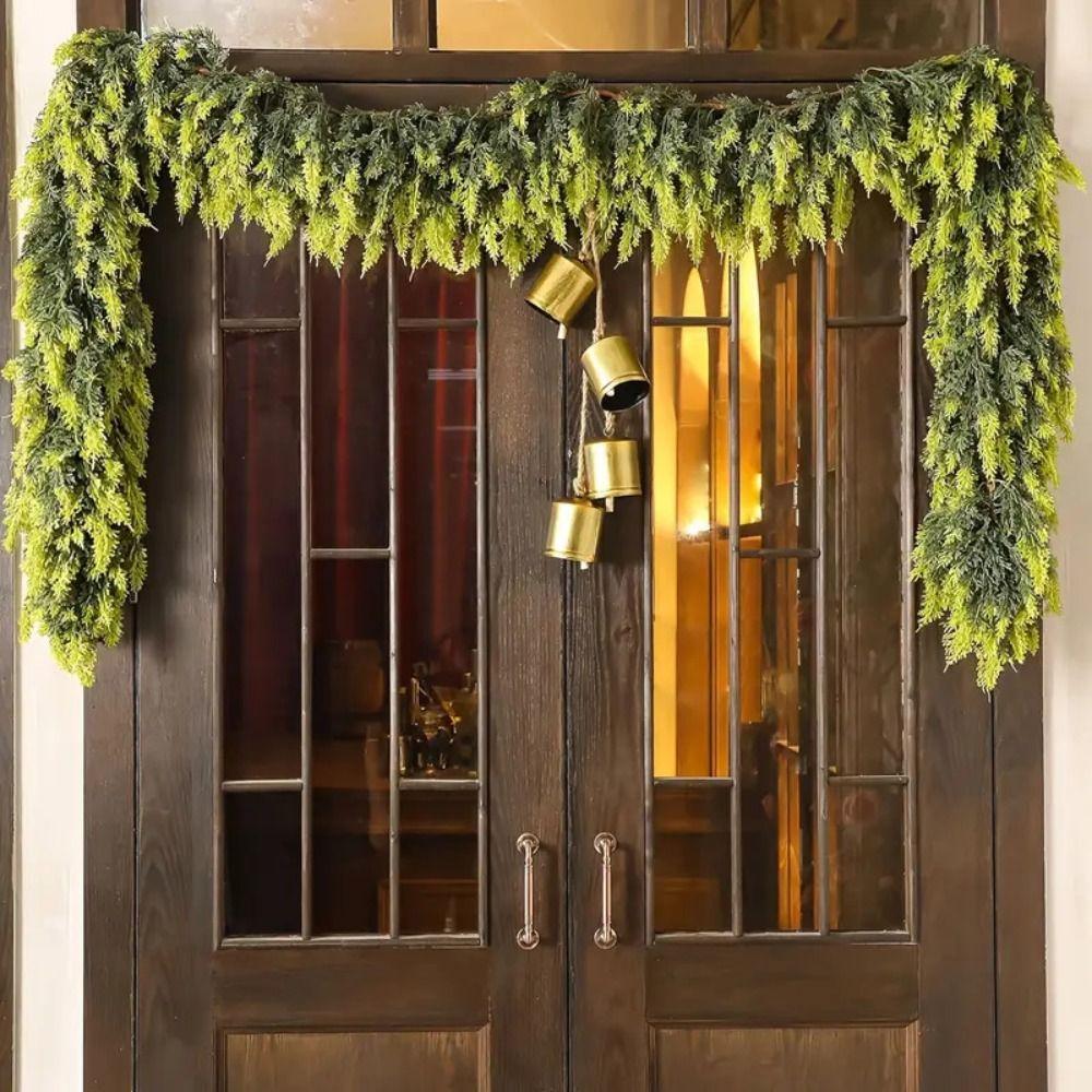 Green Artificial Norfolk Pine Garlands Wall Hanging Simulation Plant  Fireplace Decoration