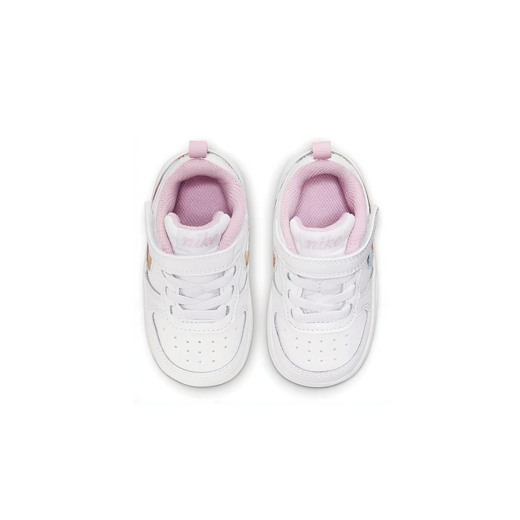 (TD) Nike Court Borough Low 2 SE 'White Pink' Baby CZ6614-100