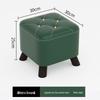 Solid Wood Footstool: Creative Tech Fabric, Multi-Use Coffee Table or Sofa Stool for Living Room