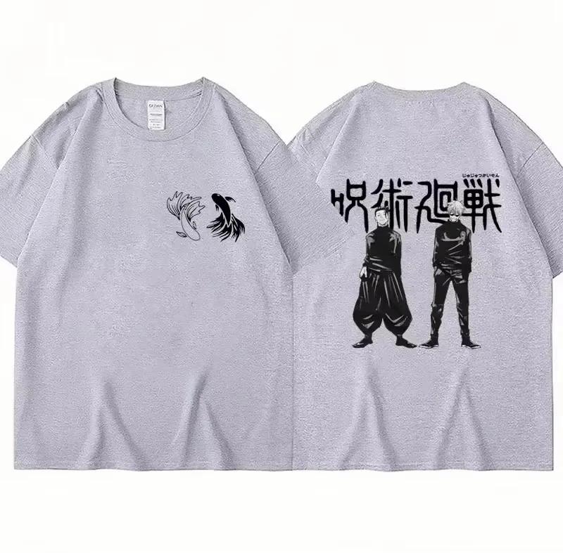 

2025 Japanese animation Jujutsu Kaisen T-shirt Satoru Gojo Geto Suguru anime Harajuku style casual clothing top 4XL
