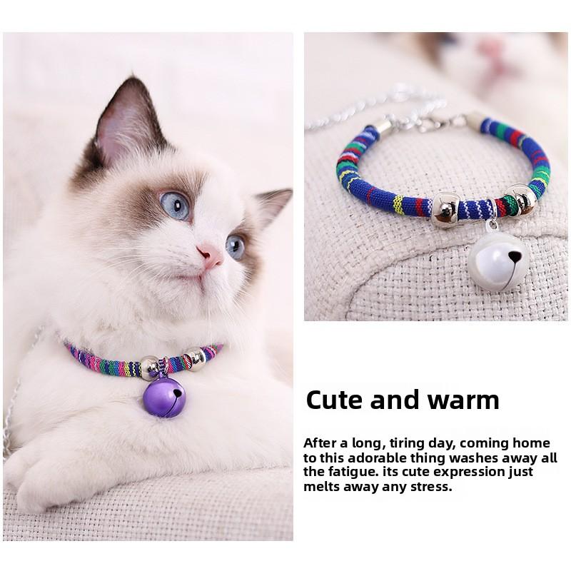Cat Collar Bell, Dog New Year Decoration Collar, Pet Woven Necklace, Pet Accessory