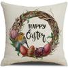New Easter Flower Basket Bunny Pillow Case Spring Wreath Decorative Pillow Sofa Cushion Cover Combination