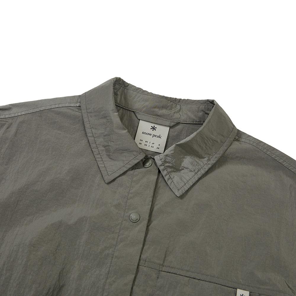 SNOWPEAK Bright Women's Semi Crop Short Sleeve Shirt Olive (S24MWFSH75)