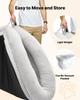 Human Dog Bed, 1780 x 1200 x 240 mm Orthopedic Memory Foam Human Sized Dog Bed, Humans Pet Beds with Side Pocket, Handle & Zipper, Removable