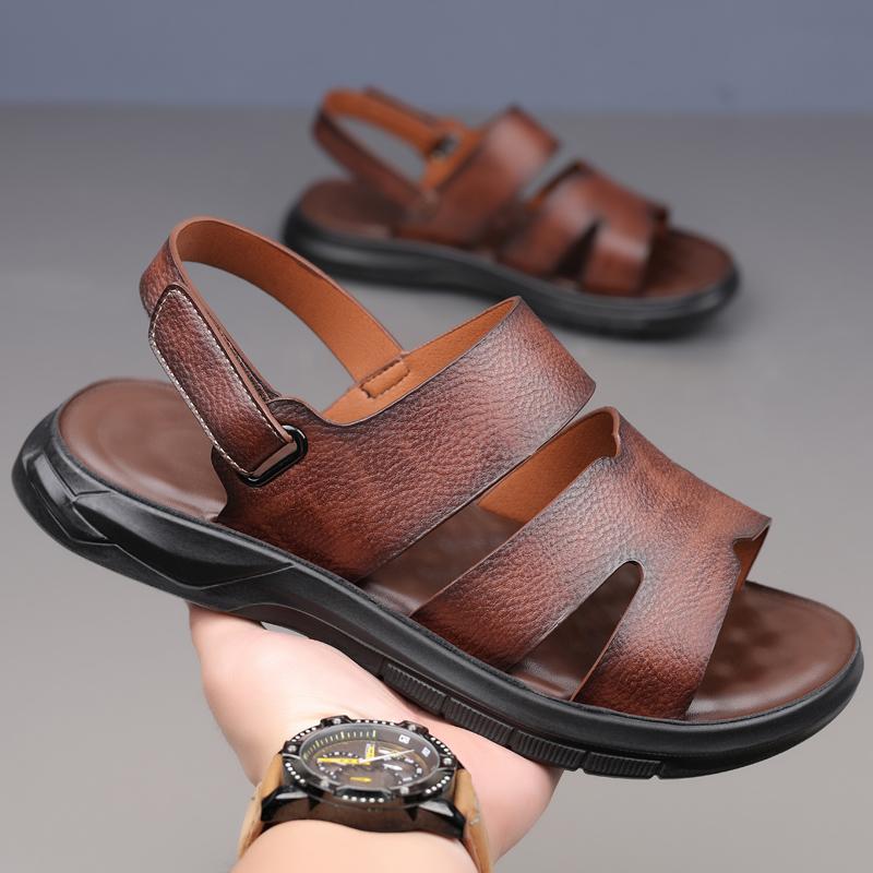 Fashion Men's Summer Comfortable Beach Sandals Non-Slip Water Shoes Soft Sole Outdoor Sport Slide Sandals Luxury Brand Male Slippers
