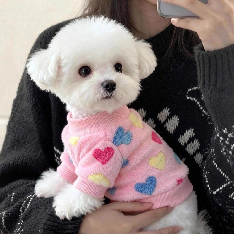 Super Soft Flannel Dog Clothes Autumn Winter Cat Warm Sweater Cute Plush Jacket for Chihuahua Yorkshire Bichon Pet Clothing
