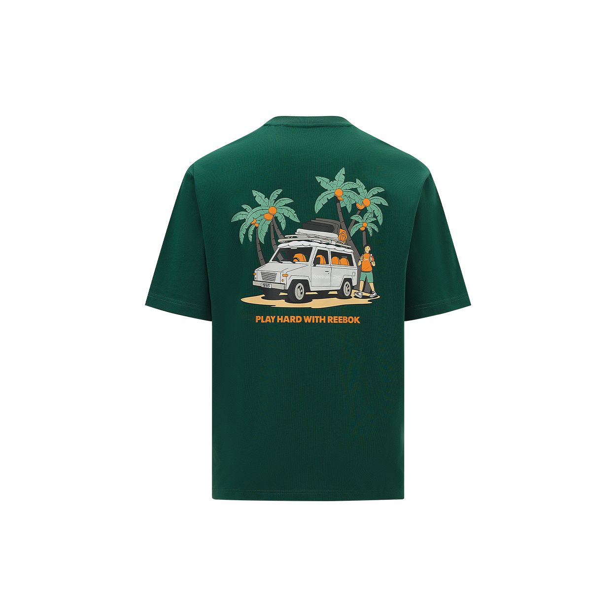 

Reebok Unisex 24 Collection Relaxed Fit Crewneck T-Shirt Green 24SRM421UGL1 2XL
