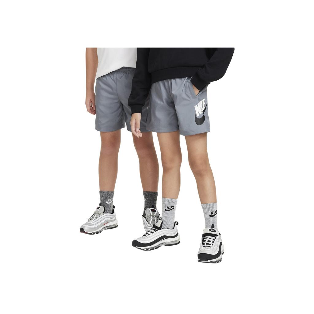 Nike Sportswear Woven Shorts With Letter Print Kids Shorts Smoke-Gray FN8756-084