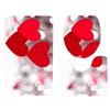 Rose Petal Series Printed Toilet Floor Mat Three-piece Bathroom Slip Carpet Set
