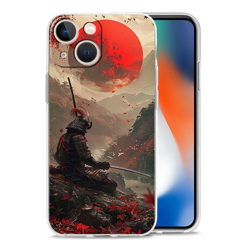 Phone Case For iPhone 17 Cases iPhone Air 16 15 12 13 14 Pro Max 7 8 Plus 16Pro iPhone11 Cover Japanese Bushido Samurai