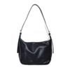 Ninon Women's Shoulder Bag, Crossbody Bag, Adult, Lightweight, Large Capacity, Shoulder Tote Bag, A4 Size, Washed PU Leather with Eyelets, Synthetic