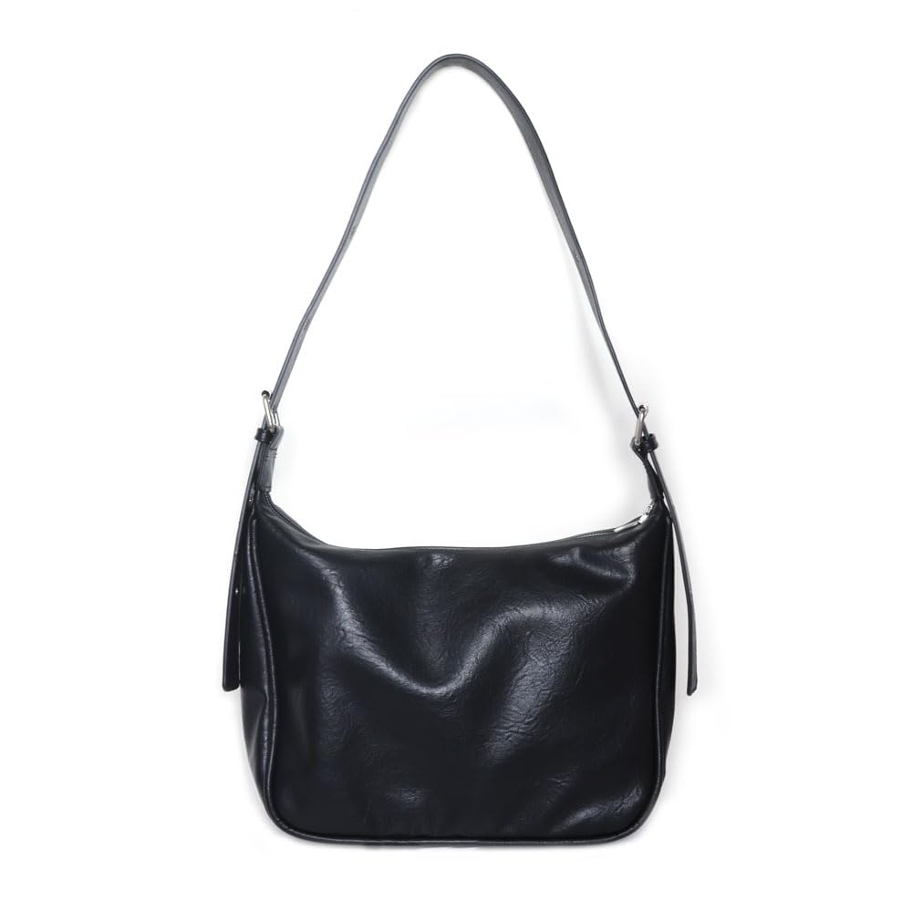 

Ninon Women s Shoulder Bag, Crossbody Bag, Adult, Lightweight, Large Capacity, Shoulder Tote Bag, A4 Size, Washed PU Leather with Eyelets, Synthetic