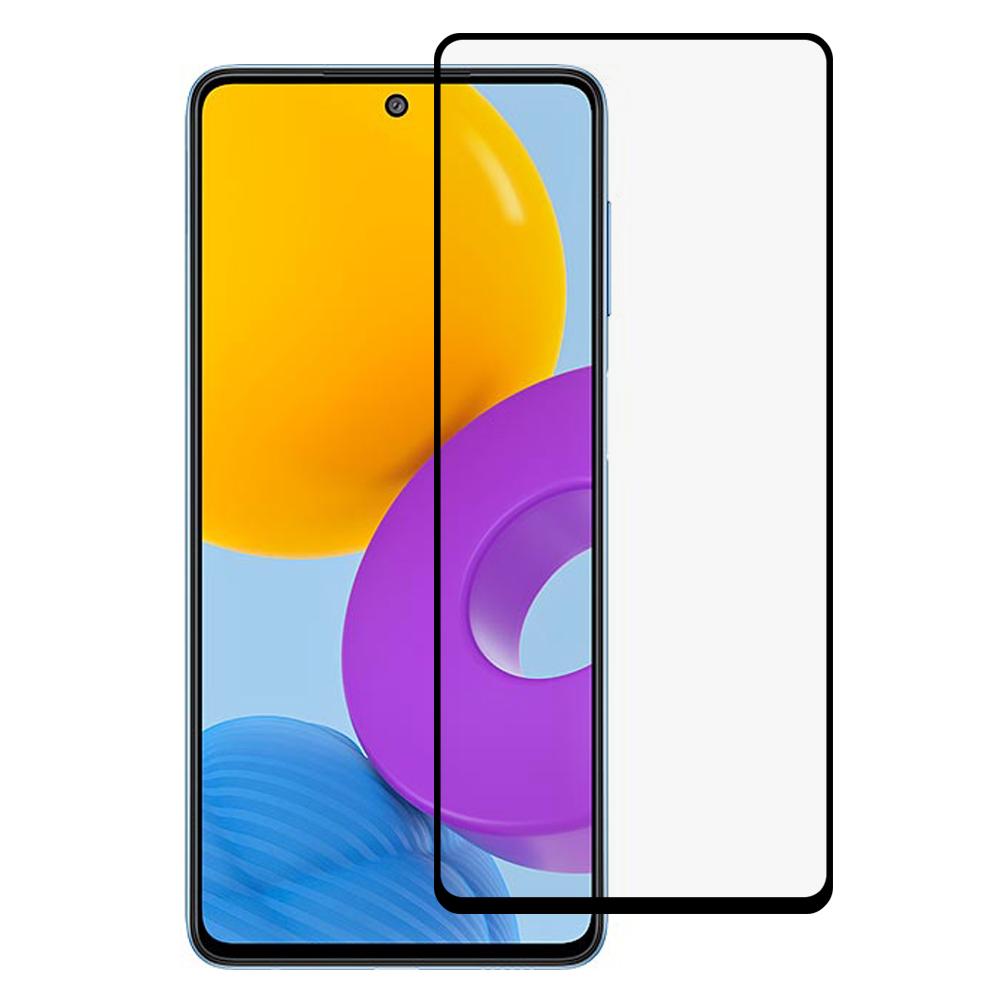 RURIHAI Double Defense Serie Volle Größe Vollflächig klebend 2.5D 9H Explosionsgeschützt Hoch Aluminium-Silizium Glas Displayschutzfolie für Samsung Galaxy M52 5G