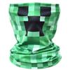 Elegante Mascherina Facciale e Scaldacollo a Sciarpa con Faccia di Creeper di Minecraft per Massimo Comfort e Protezione