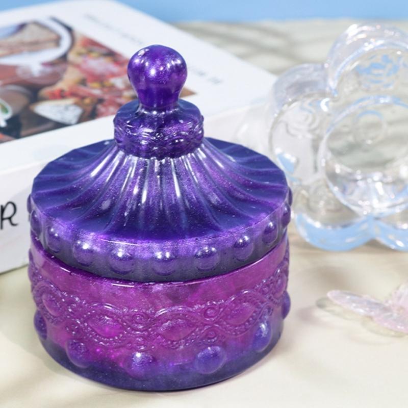 Candle Cup Jar Storage Box Container Molds Storage Box Mold Silicone Mold for DIY Epoxy Resin Trinket Holder Home Decor