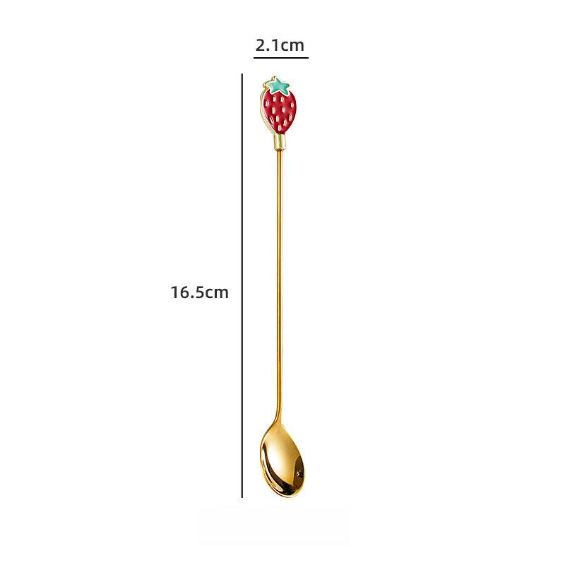 Creative Cartoon Animal Floral Spoon & Fork, Mirror Polished 304 Stainless Steel Dessert Coffee Stirrer