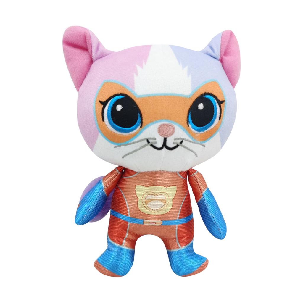 Super Kitty Team Crystal Super Soft Plush Toy Doll Blue Kitten Green Kitten Yellow Kitten Doll Children's Toy Holiday Gift