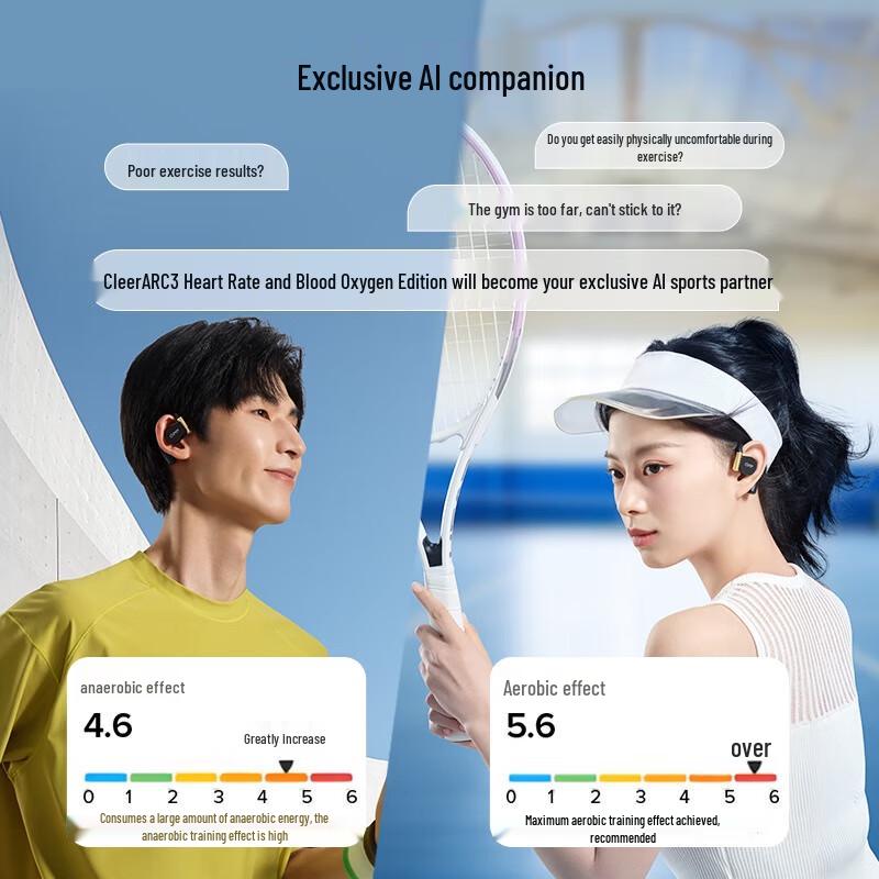 Cleer ARC 3 PRO Open-Ear Sports Headphones with HR & SpO2 Monitoring