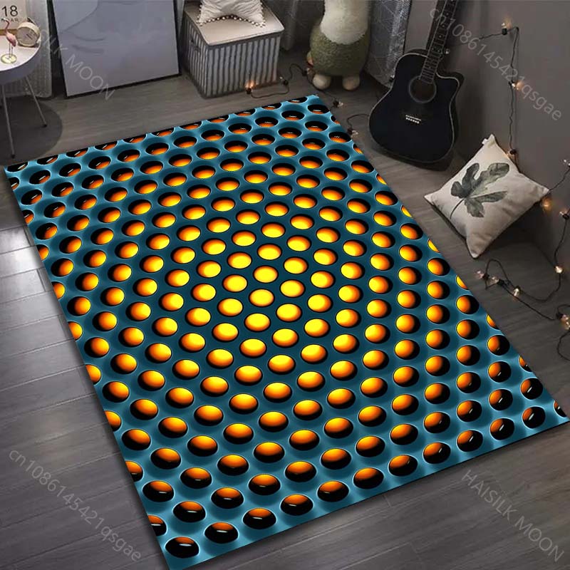 3D Personalized Dots Printed Carpet for Bedroom Living Room Bedside Sofa Floor Mat Modern Home Decor Area Rug Large Size