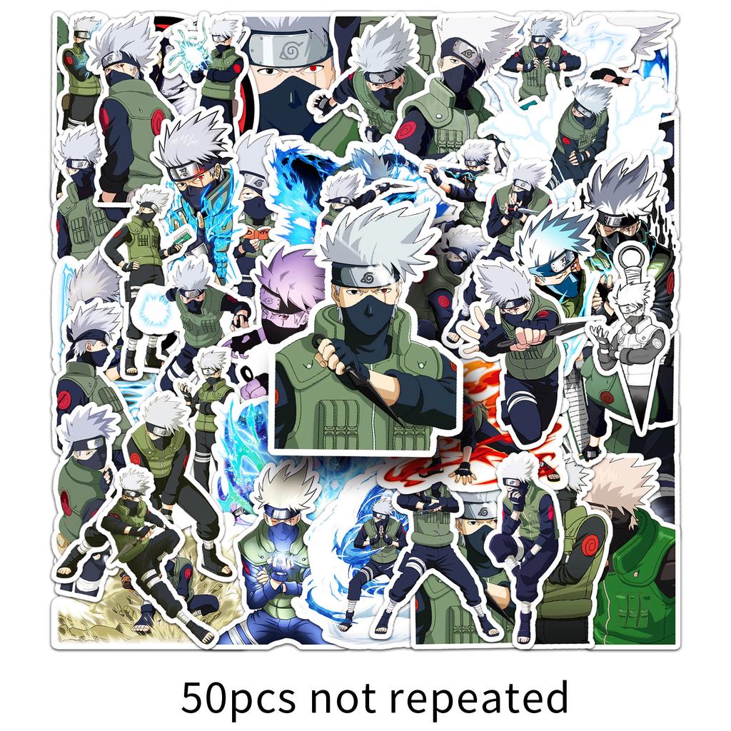 50 Haki Kakashi Graffiti Stickers Personalized Japanese Comic Naruto Decoration Mobile Suitcase Stickers
