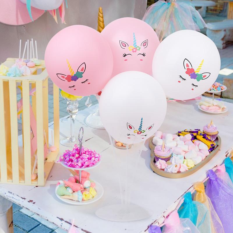 20Pcs Unicorn Latex Balloons Kids Unicorn Theme Birthday Party Decoration Supplies Cartoon Animal Horse Helium Globo Baby Shower